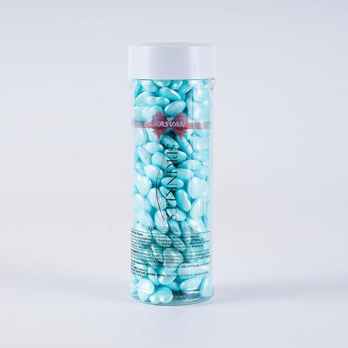 Kasvan Mixed Heart Shapes Sprinkles - Edible Candy Pearls 130g/4.58 Oz, Mix Size, Baking Cake Decorations, Ice Cream Toppings and Cookie Decorating, Wedding Party Chirstmas Supplies (Mixed)