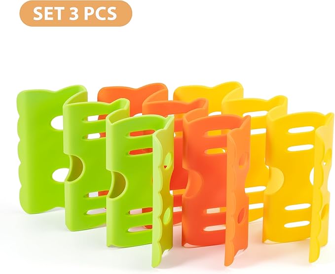 Li&Zhao Taco Holder Stands - 3 PCS Colorful Taco Trays Taco Plates Taco Rack Taco Stands Taco Shell Holder for Baking Grill Barbecue Oven Dishwasher & Microwave Safe