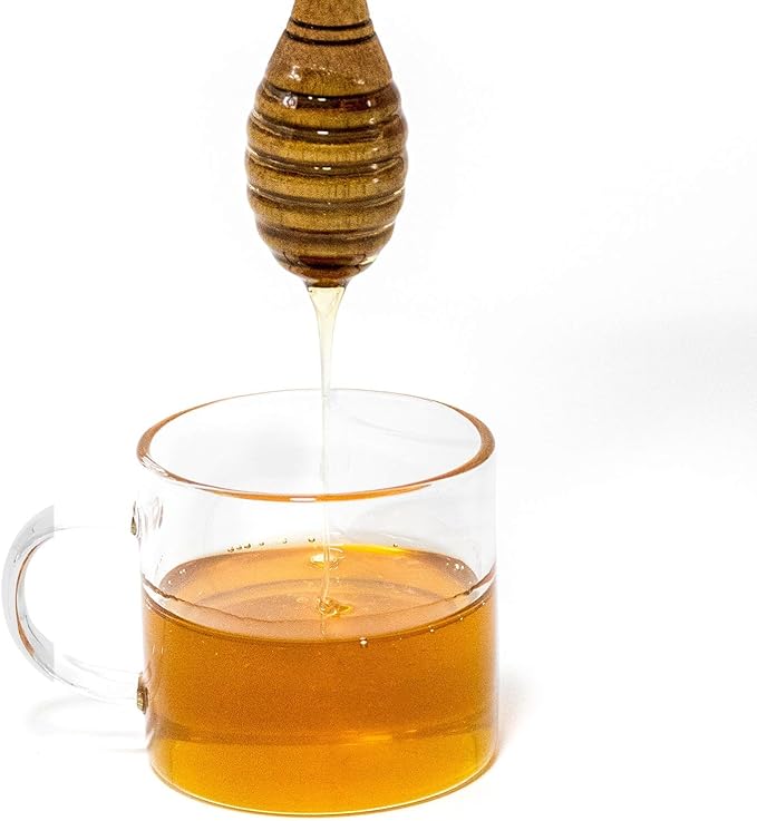 Brazilian Cherry Wood Honey Dipper - Durable & Warp-Resistant, Preserves Honey Purity, 2pcs, 6.3 Inch