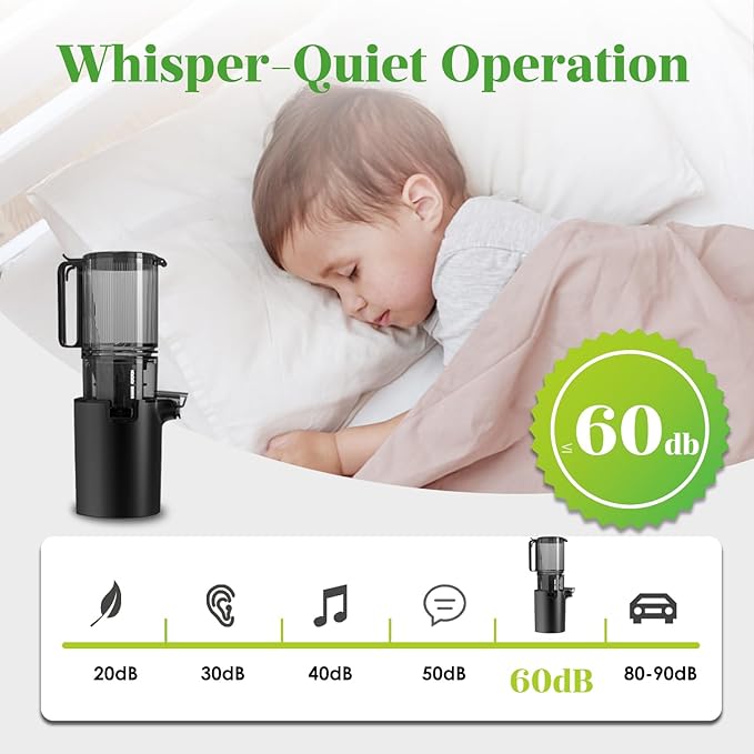 Cold Press Juicer, 5.4" Wide Feed Chute Juicers with 350w Power Motor, Slow Masticating Juicer Machine with High Juice Yield for Whole Vegetables & Fruits, Easy to Clean, Grey(pro)