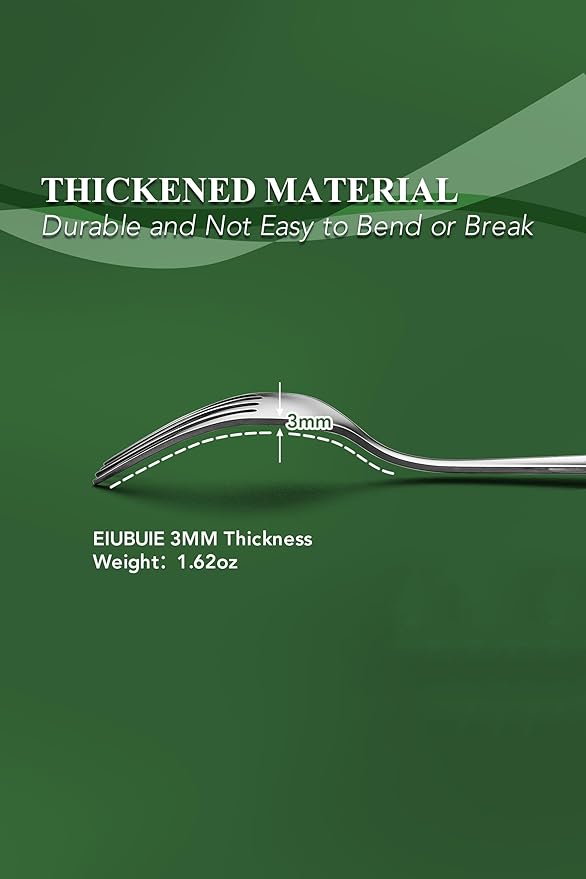 40 Piece Silverware Set for 8, Stainless Steel Flatware Set, Cutlery Sets with Mirror Finish, Dishwasher Safe, Modern Kitchen Forks, Spoons, Knives, Eating Utensil Sets