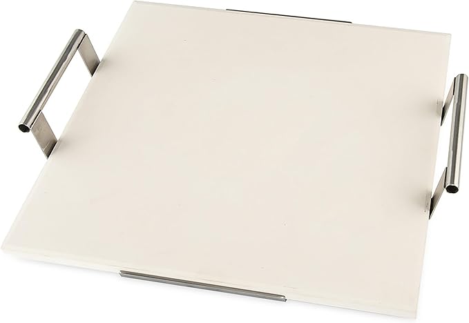 Nordic Ware 14-Inch Square Pizza and Baking Stone, Oven Safe and Grill Safe Cordierite with Stainless Holder