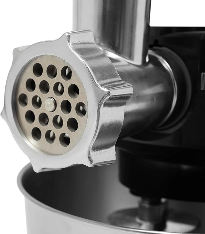 Stand Mixer, 3-in-1 Food Processor Multifunctional Electric Kitchen Mixer with 6 Accessories for Most Home Cooks, 6.34 Qt (Black)