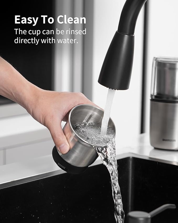 SHARDOR Coffee Grinder Electric Herb/Wet Grinder for Spices and Seeds with 2 Removable Stainless Steel Bowls, Silver