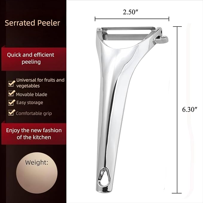 Peeler Stainless Steel Sharp Blade Ergonomic Handle for Vegetables Fruit Potato Carrot Apple