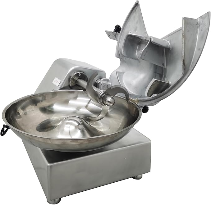 TECHTONGDA 110V Commercial Food Processor, 8L Electric Food Chopper Vegetable Cutter, Meat Grinder, Meat Bowl Cutter Chopper Machine for Vegetables, Grain, Nuts, Ginger, Garlic