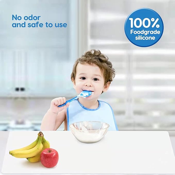 AECHY Extra Large Silicone Mat 35.3"x23.5"x0.08", Multipurpose Silicone Mat Thick Heat Resistant Mat Shipped Rolled Up Kitchen Counter Mat Nonslip Silicone Mats for Kitchen Counter Translucent