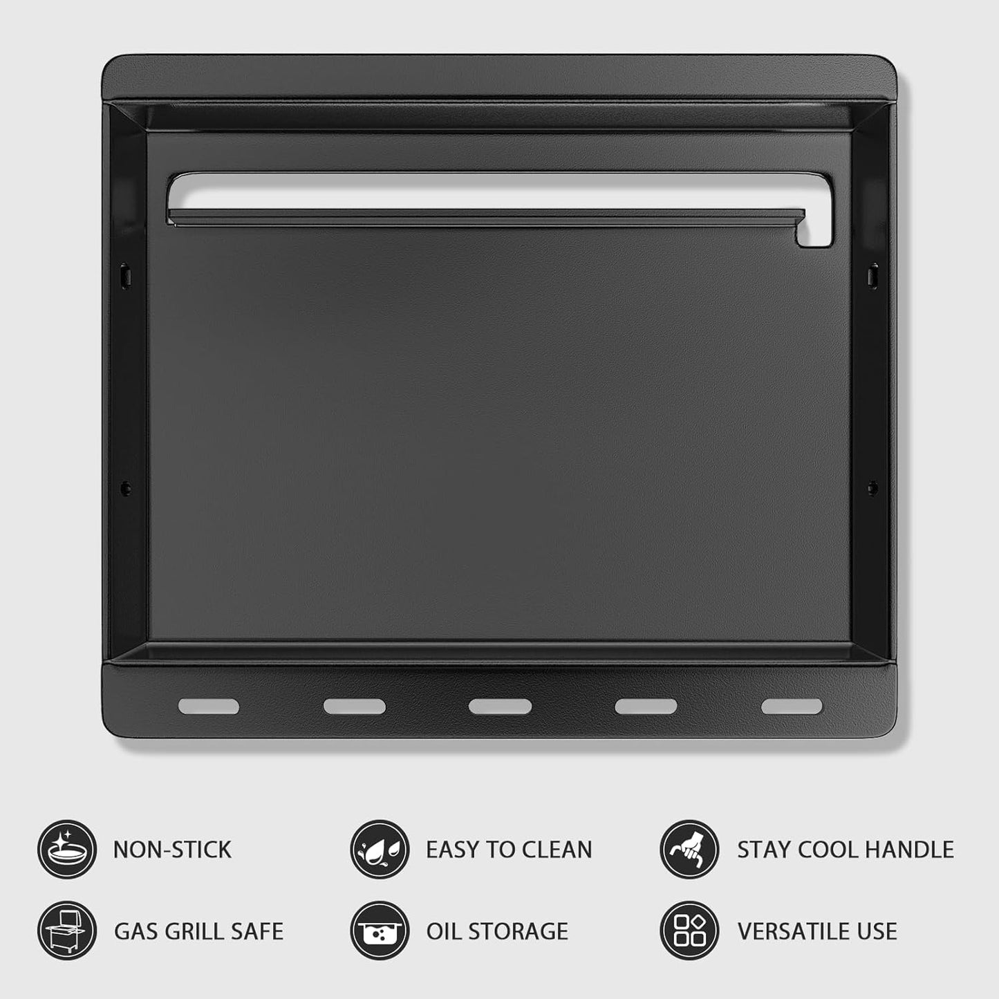 Utheer Ceramic Full Size Griddle Insert for Weber Spirit I & II 200 Series E-210 E-220 S-210 S-220, Spirit 200/300 (2025), Replacement for Weber 7637– Nonstick, Easy Clean, Even Heat for Outdoor BBQ