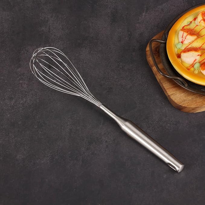 18/10 Stainless Steel Cooking Utensils Set - 16 PCS All Metal Kitchen Tools, Serving Utensils - Whisk, Masher, Fork, Tongs, Solid/Slotted Spoon, Spatula, Turner, Ladle, Skimmer, Pasta, Large Spoon Set