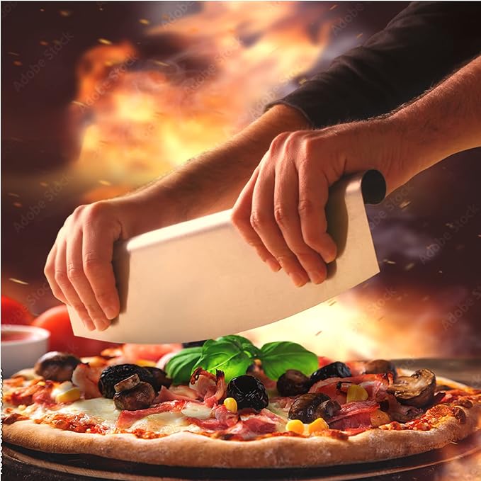 Large Pizza Peel 16 inch - Extra Large Metal Pizza Peel with 14 inch Stainless Steel Pizza Cutter Rocker, Pizza Paddle with Folding Handle (13"x16" with 14" Cutter)