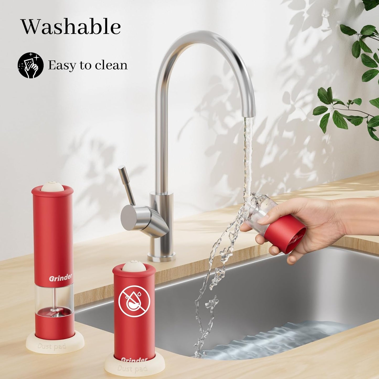 Electric Salt and Pepper Grinder Set, USB Rechargeable Adjustable Coarseness Automatic Salt Pepper Mill Shakers/Grinder Kitchen Spice Mill for Outdoor, Home Chefs, New House Warming Gifts