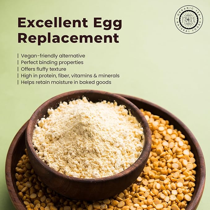 Pride of India- Garbanzo Bean Flour 1 lbs (454 gm) Earthy Nutty Slightly Sweet Taste Freshly Milled in Small Batches | Used for Baking Cooking Coating Thickening |Vegan, Gluten-Free