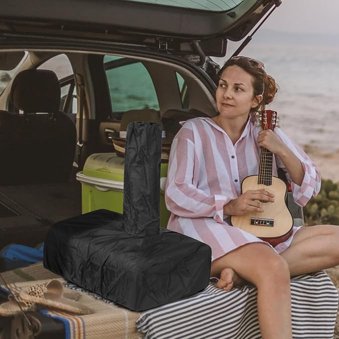 EDOSTORY Outdoor Wood Fired Gas 12'' Pizza Oven Multi-Fuel, Gas Burner, Wood Tray, Portable, Oven Grill, Outside, Backyard, Pizza Maker, oven gloves, Peel, Cutter (Gas Fire)