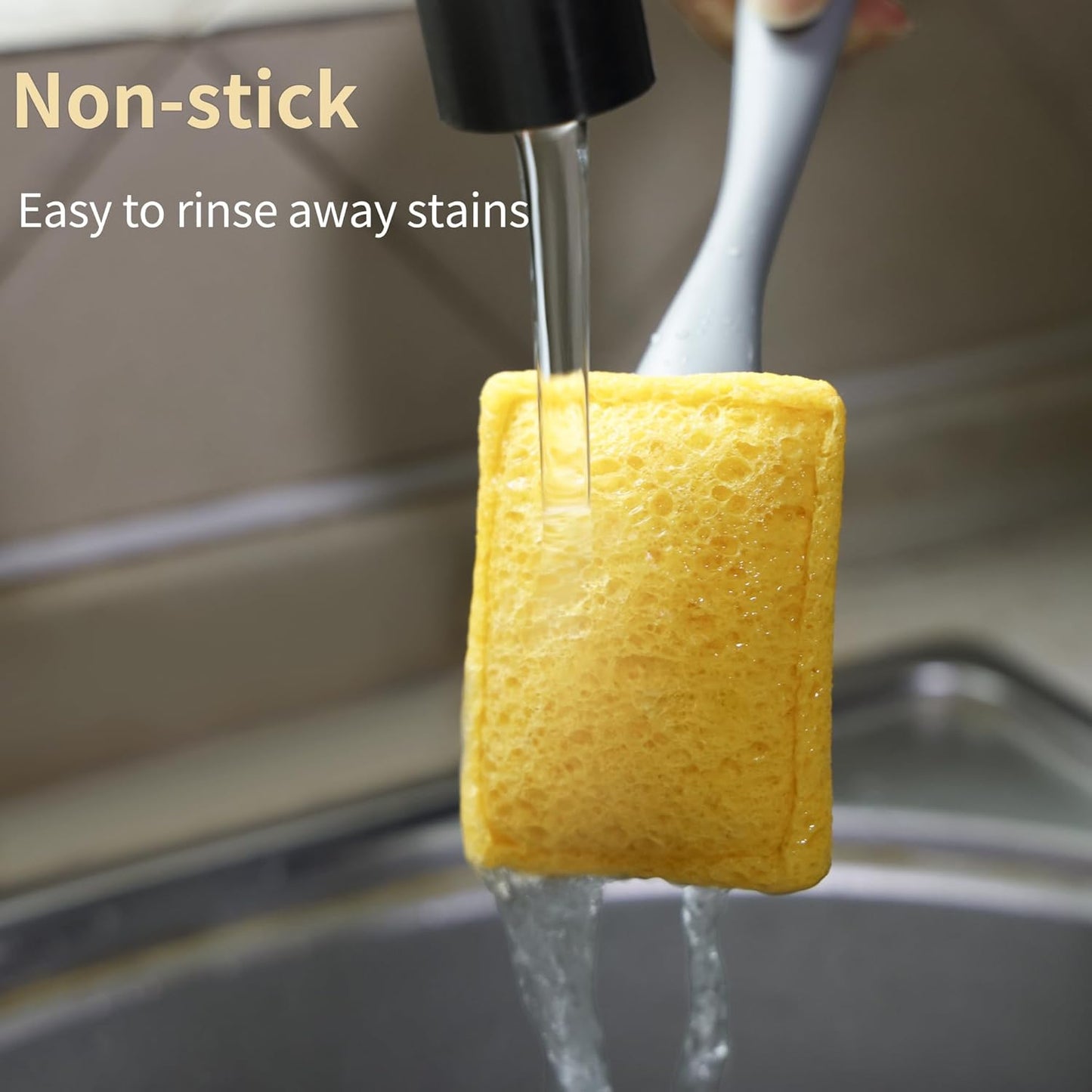 ARCLIBER Dish Brush Refill 5 Pcs Sponge Refills Fits Hook and Loop Handles