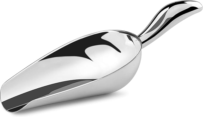 New Star Foodservice 1028522 Stainless Steel Bar Ice Flour Utility Scoop, 18-Ounce