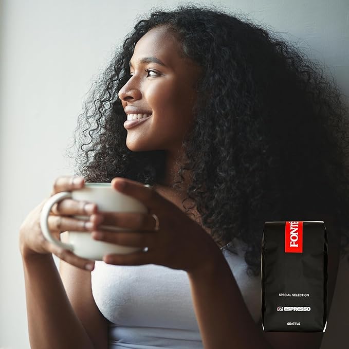 Fonte Coffee Roaster - French Press Coffee - Medium-Dark Fresh Roast - Roasted in Seattle - Single Origin - Sweet, Caramel, Cocoa - 12 oz - F2