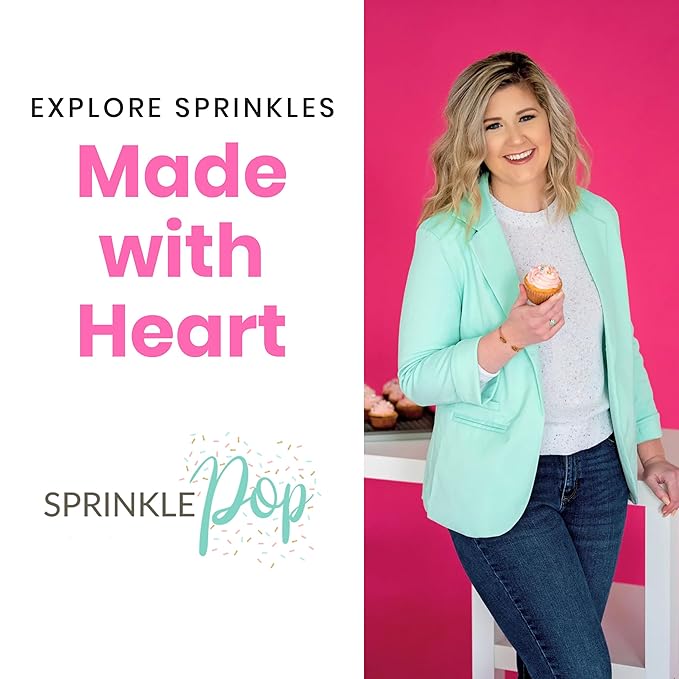 Ultimate Unicorn Rainbow Jimmies Sprinkle Mix| Sprinkles Made In USA By Sprinkle Pop| Yellow Red White Blue Purple Sprinkles Jimmies For Decorating Princess Birthday Cakes Cookies Cupcakes Candy, 4oz