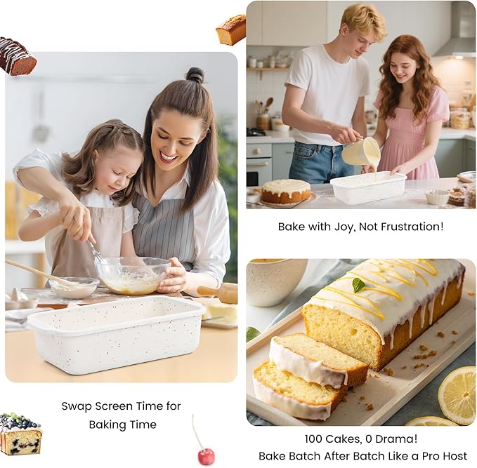SJ Silicone Bread Loaf Pan with Metal Reinforced Frame, 9.5 x 5 in Non-stick Silicone 1 lb Loaf Pan for Baking, 1 Pack Durable Bread Pan for Oven Dishwasher Safe - Cream