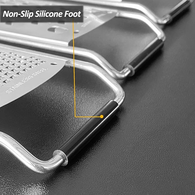 Professional Zester Grater Extra Coarse for Potato, Zucchini, Carrot, Apple, Cabbage and Cheese, Kitchen Grater with Razor-Sharp Stainless Steel Blade (Extra Coarse)