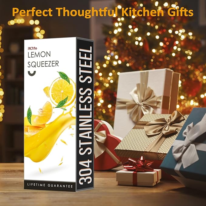 Lemon Squeezer Stainless Steel - Premium Quality, Heavy Duty Solid Metal Squeezer Bowl - Large Manual Citrus Press Juicer and Lime Squeezer (Blue)