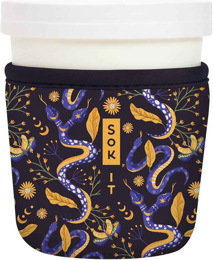 Sok It IceCreamSok Insulated Neoprene Cover (Celestial Slither, Tapered Ice Cream Pints)