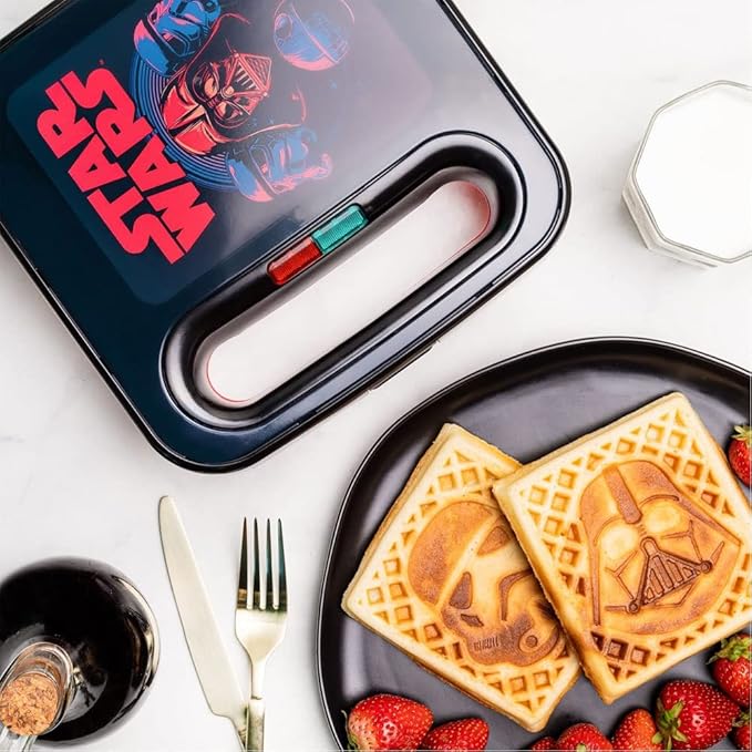 Uncanny Brands Star Wars Waffle Maker - Darth Vader & Stormtrooper Waffles - Dark Side Kitchen Appliance