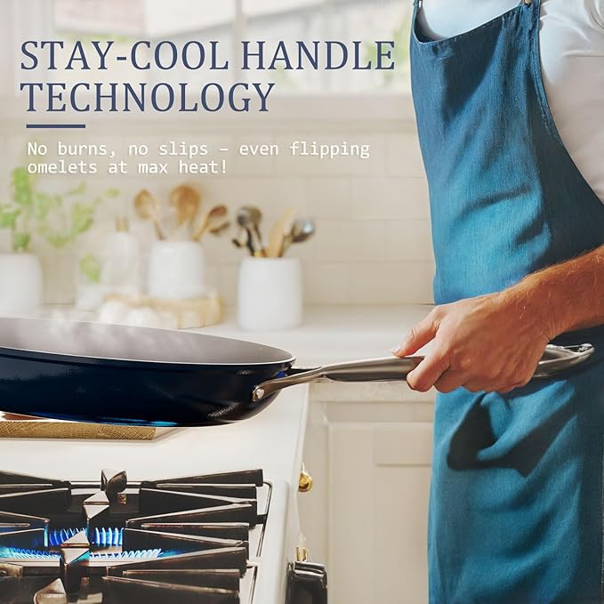 3.5qt Nonstick Ceramic Sauce Pan with Lid (8.19") Even Heat Distribution, Non Toxic & PFAS Free Healthy Cooking Pot for All Stovetops (Induction/Gas/Electric), Oven Safe 500ยฐF, Cream