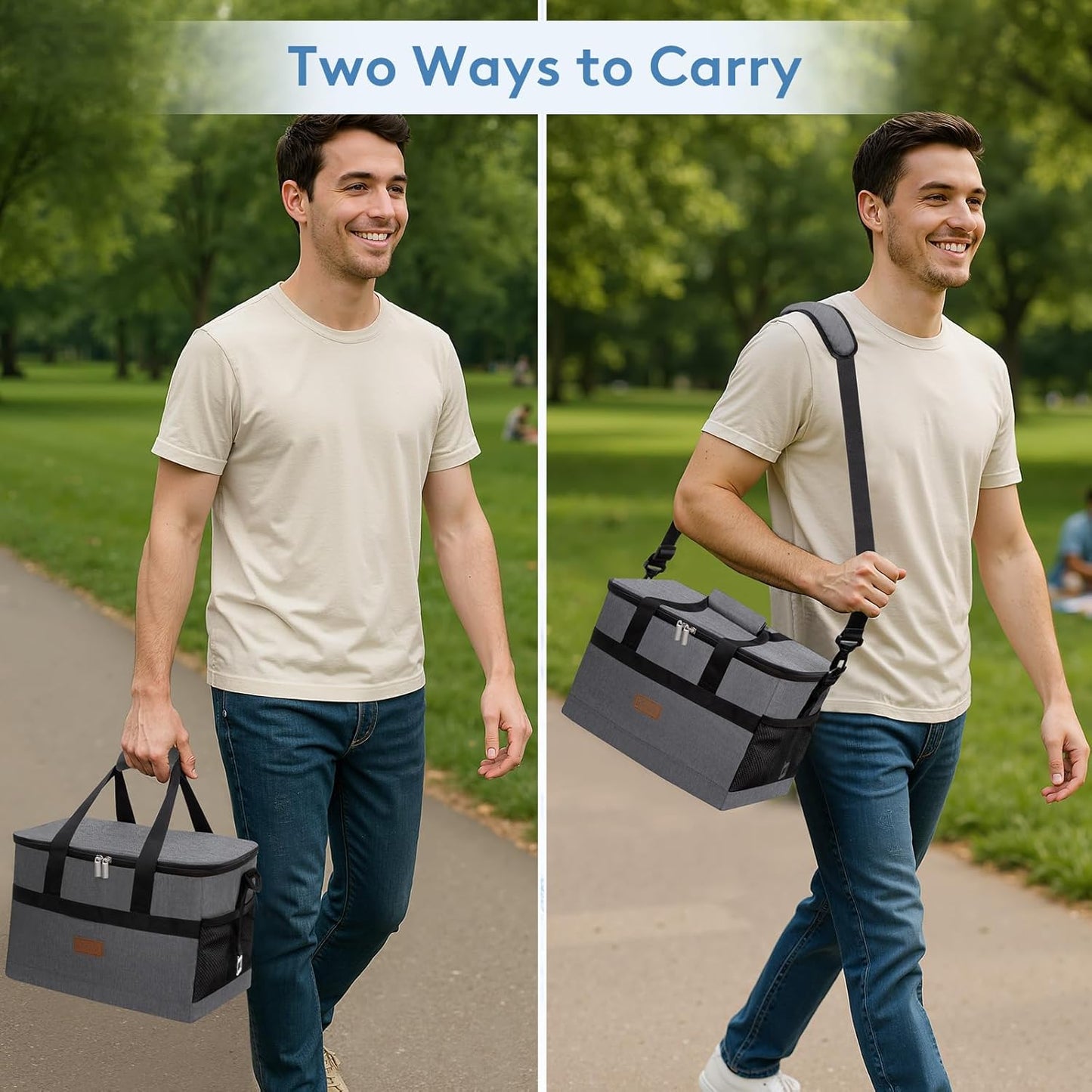 Lifewit Cooler Bag 30/50/60 Cans Collapsible and Insulated Large Lunch Bag Leakproof Soft Cooler Portable Tote for Camping/BBQ/Family Outdoor Activities