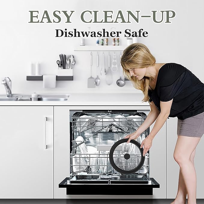 Universal Lid, Tempered Pan Lid with Heat Resistant Silicone Rim, Fits All 6" to 12" Diameter Cookware, Pots, Pans and Skillets (2PK)