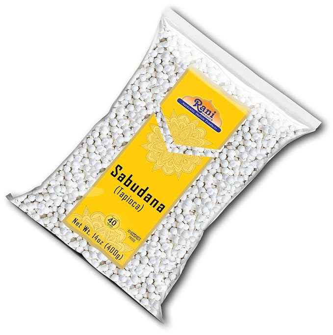 Rani Sabudana (Tapioca/Sago) Pearls 14oz (400g) ~ All Natural | Vegan | No Colors | NON-GMO | Indian Origin