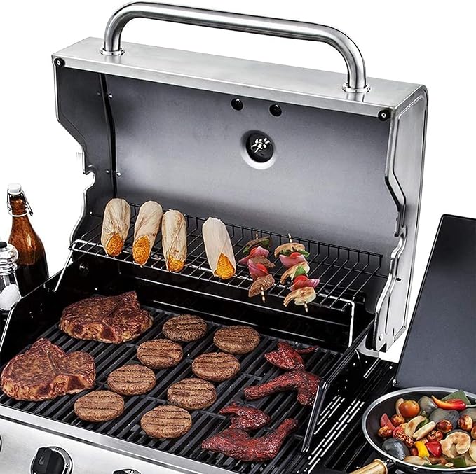 810-1751-S 810-1750-S Grates Replacement Parts for Brinkmann 5 Burner 810-4551-0 Gas Grill Parts Pit Boss PB820PS1 Grates Pit Boss Pro Series 820 820-PS1 Cast Iron Cooking Grids Pit Boss Accessories