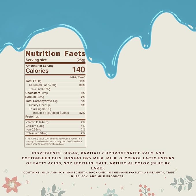 KIDU Blue Chocolate Melting Wafers 16 Ounces Bulk Perfect For Dipping, Deserts, Baking And More - 1 Pound