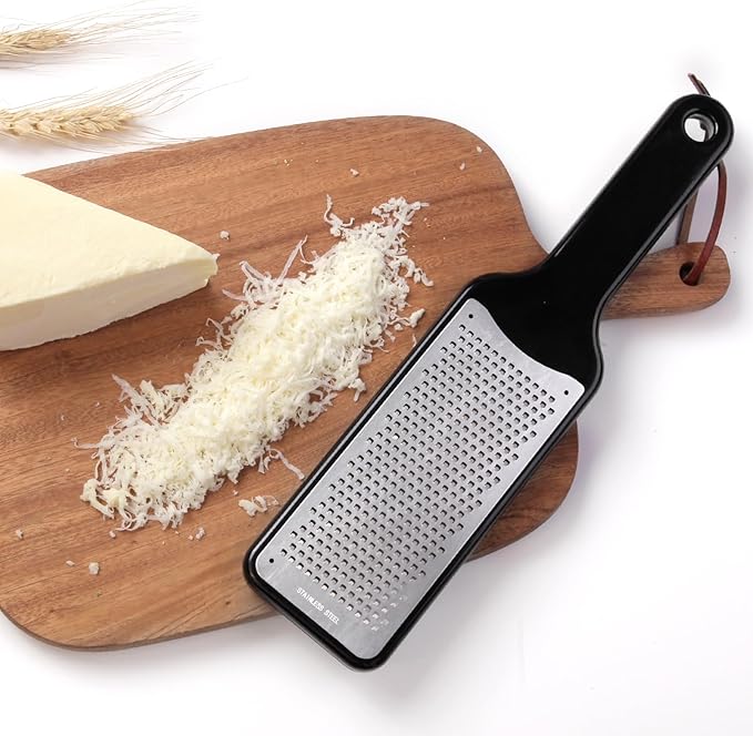 LHS Citrus Lemon Zester Cheese Grater - Stainless Steel Kitchen Tool for Parmesan Cheese, Ginger, Garlic, Nutmeg, Chocolate, Fruits, Dishwasher Safe
