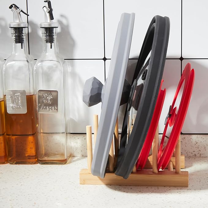 Microwave Splatter Cover Vented Glass Cover Splatter Guard Lid with Collapsible Silicone for Food as Pot Cover Plate Cover 10.8 inch for 6 7 8 9 10 inch Plate Bowl Light Grey