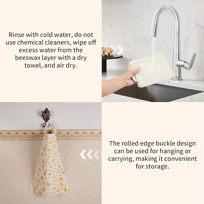 Reusable Bread Bags for Homemade Loaves, 2 Pack Cotton Beeswax Bread Bags, Extra Large Sourdough Bag, Beeswax Storage Bag to Keep Fresh