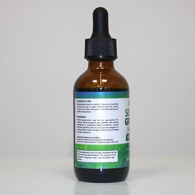 2 Pack Soursop Graviola Leaf Extract Liquid Drops Supplement with Irish Sea Moss & Turmeric for Cellular Support, Immune System Boost, Liver Health, Soursop Bitters Liquid 60-Day Supply 4 FL OZ