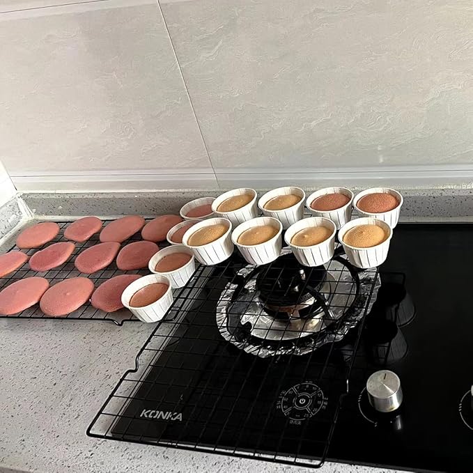 15.7''x9.8' Multi-Functional Cooling Racks -2PCSBaking Cooling Racks - Cookie Cooling Racks for Kitchen, Great for Cooling Biscuits/Bread/Paper Cups Cakes (2PCS 15.7''x9.8'')