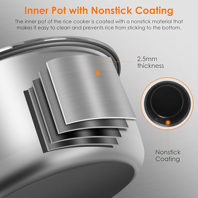 Commercial Rice Cooker Large Rice Cooker 50Cup(Cooked)/25Cup (Uncooked), 1850W 13L Rice Cooker for Restaurant Canteen Party Commercial Rice Warmer for 24H