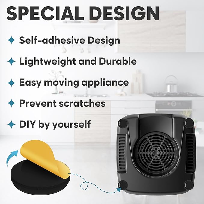 Appliance Sliders for Kitchen Appliances 24 PCS Self-Adhesive Small Accessories Hacks Easy to MovIing & Space Saving Kitchen Must Have Gadgets