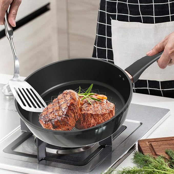 Saucepan for Cooking (FRY PAN (Titanium), 12 inch)