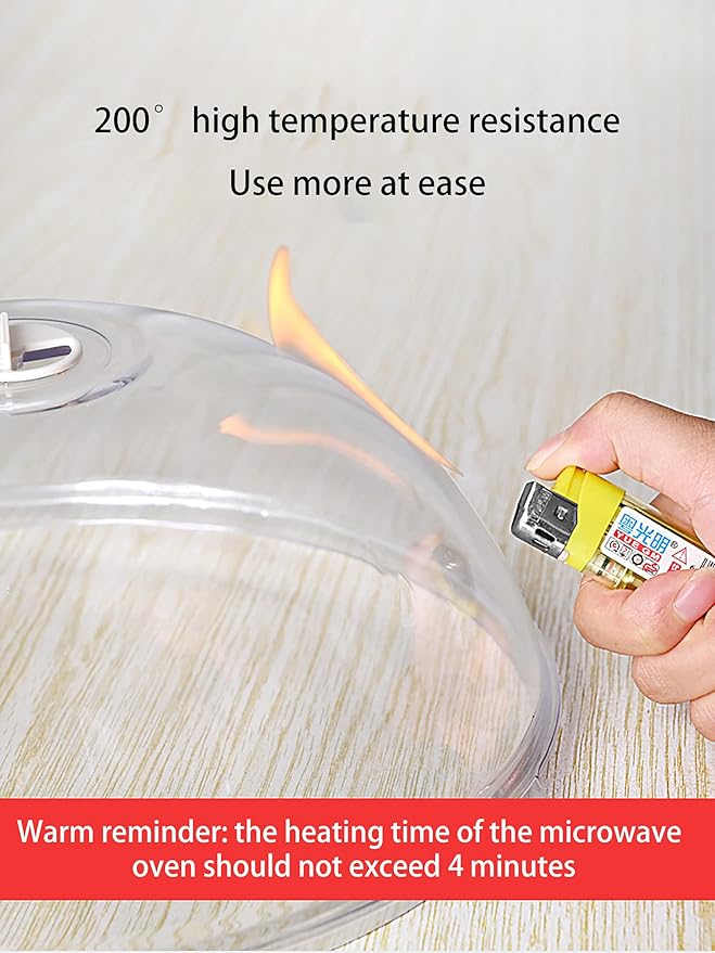 WENWELL Microwave Splatter Cover for Food,Clear Microwave Splash Guard Cooker lid with Handle,Dish bowl Plate Serving Cover Home Kitchen Essential,BPA-Free,Saft Plastic