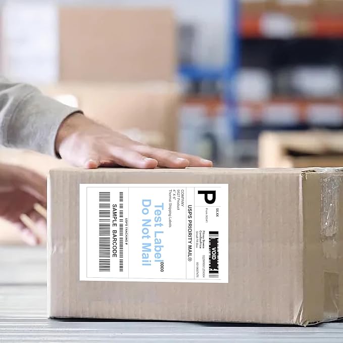 9527 Product 4x6 Blank Direct Thermal Shipping Labels for Zebra 2844 Zp-450 Zp-500 Zp-505,250 Labels/Roll,Total 100 Rolls