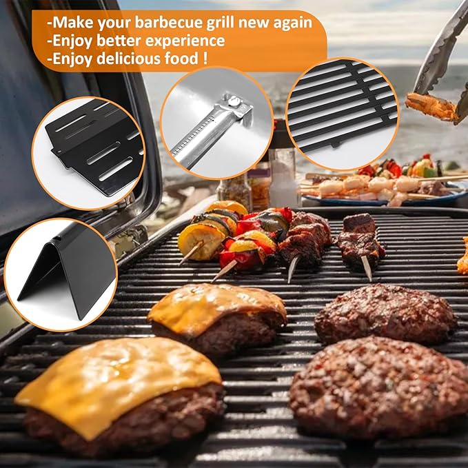 Grill Parts Replacement For Weber Genesis 300 Series E310, E320,E330,S310, S320, S330, EP310, EP320, EP330 with Front-Mounted Control,7620 Flavor Bar 62752 Burner 7524 Grates,7622 Heat Deflector