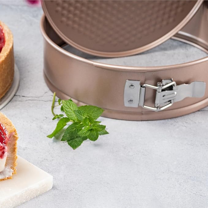 Non Toxic Nonstick 9 inch Springform Pan | 9'' Cheesecake Mold | Leakproof Spring-form Round Cake Pans | Nontoxic Non Stick Spring Form Pan for Baking | Spring-Form Pans Leak Proof
