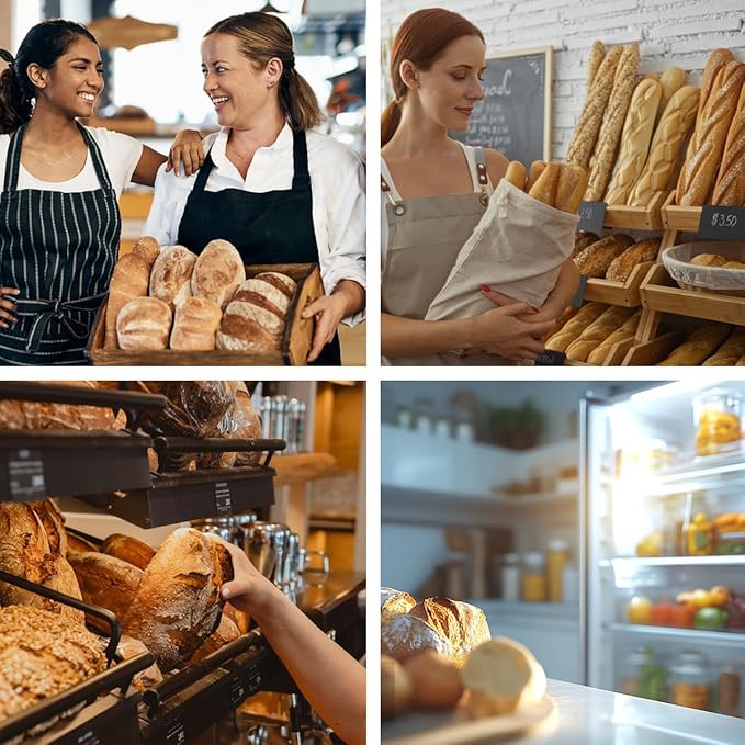 2 Pack Reusable Beeswax Bread Bags for Sourdough,Reusable Cotton Beeswax Bag for Homemade Bread,Freezer-Friendly&Freshness Preservation Storage to Keep Fresh 17x13in