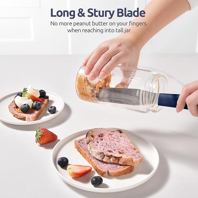 U-Taste 6in Cake Icing Spatula: Flexible Decorating Frosting Knife with Straight Thinner Stainless Steel Blade, Smooth Spreading Tools with Comfortable PP Handle for Cream, Cupcake (Midnight Blue)