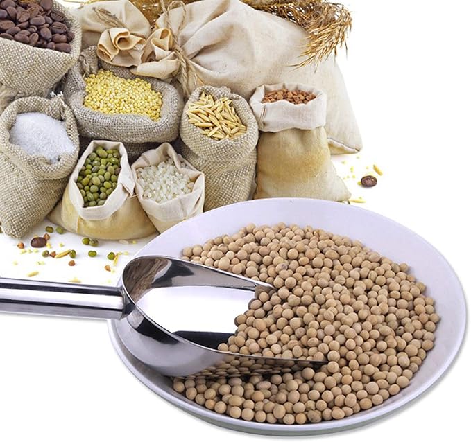 P&P CHEF Food Ice Scoop, Stainless Steel Scoop, Metal Candy Popcorn Flour Utility Scooper for Wedding Party Bar Kitchen Bath, Heavy Duty & Dishwasher Safe, (24oz, 2Pcs)