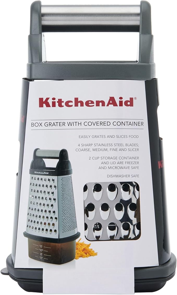 KitchenAid Gourmet Box Grater, Charcoal Gray, 10 Inch