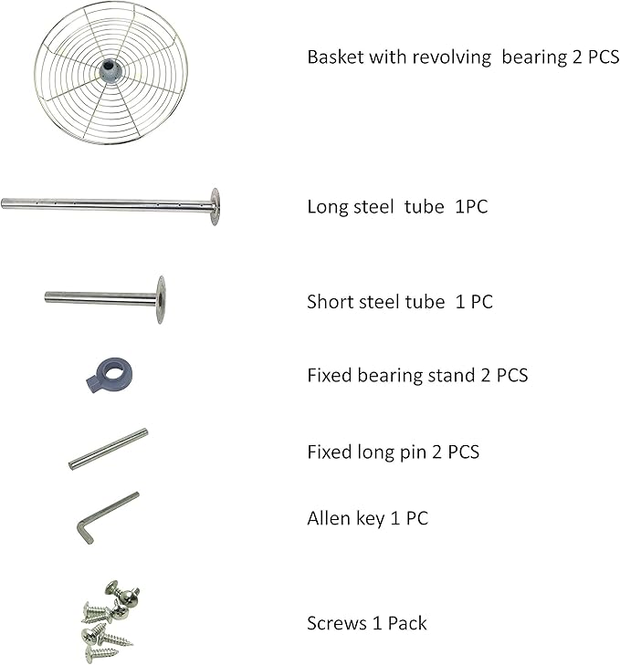 Dowell 18" Round Lazy Susan, 2 Shelves, Kitchen Wall Corner Cabinet Organizer (Chrome 4001 360D)