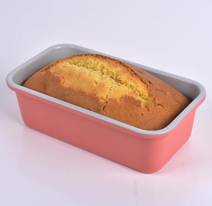 Bread Loaf Pans for Home Baking Carbon Steel 1lb meatloaf Tin, Perracotta 9x5 inch Non Stick banana bread cake baking Mold